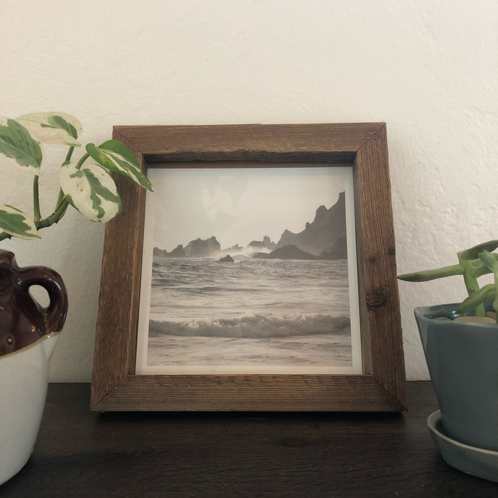 Big Sur Coastline in rustic wooden frame ✨